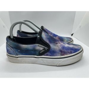 Vans Classic Slip On Space Galaxy Print Canvas Skate Shoes Women Size 7.5 Mens 6